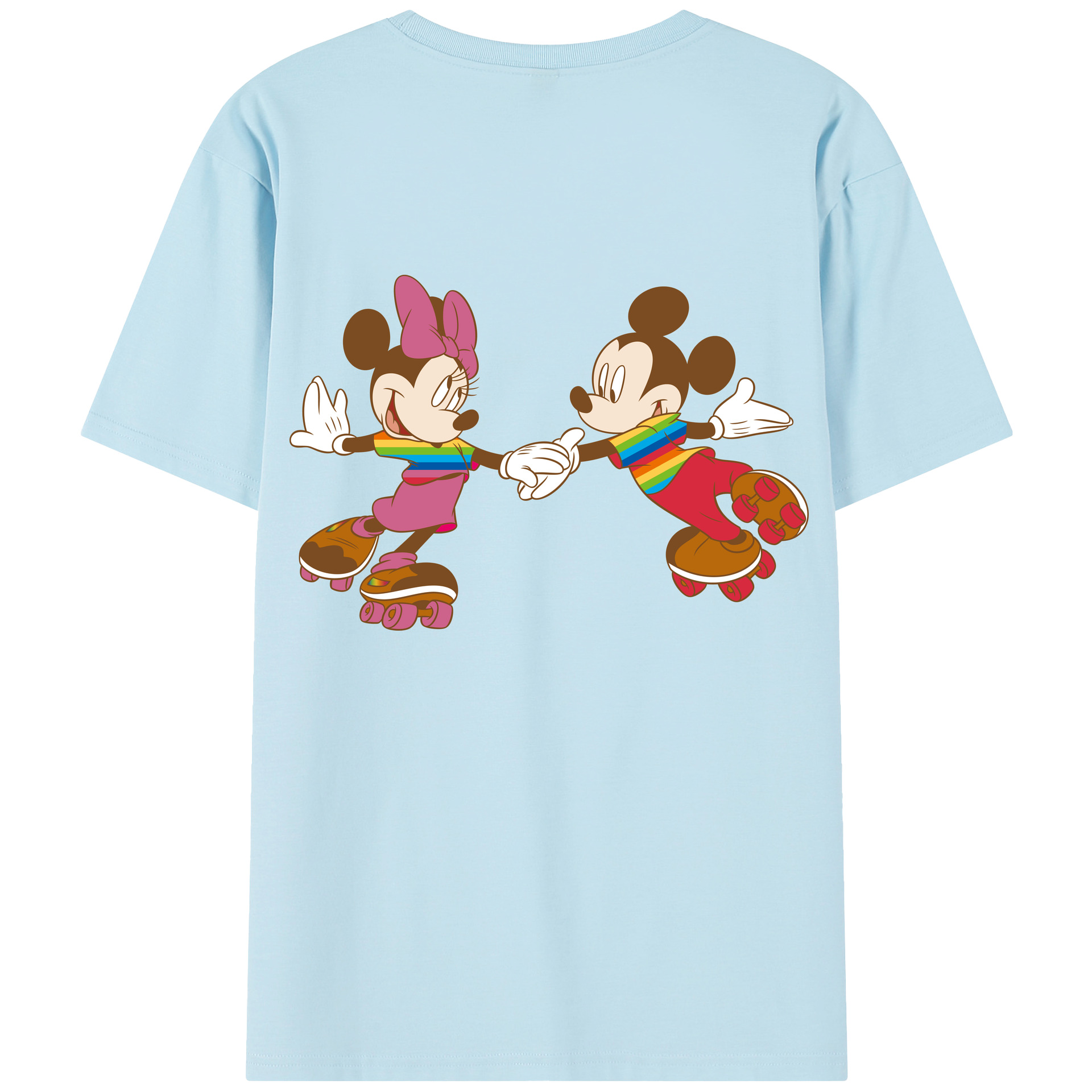 （画像用） ミッキーマウス Mickey Mouse 綿100％半袖Tシャツ（背面プリント）
